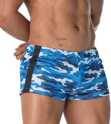 AIMPACT Men's Mesh Booty Shorts 3 Inch Lightweight Athletic Sportswear Gym Workout Retro Running Short Shorts in Kuwait