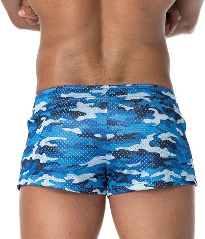 AIMPACT Men's Mesh Booty Shorts 3 Inch Lightweight Athletic Sportswear Gym Workout Retro Running Short Shorts in Kuwait