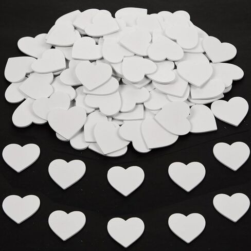 120 Pcs 1.5 Inch Small Wooden Hearts for Crafts Unfinished Wood Hearts Cutouts Blank Wood Hearts Slices Embellishments for DIY Crafts, Guest Book, Valentine's Day, Wedding, Mother's Day Decor in Saudi Arabia