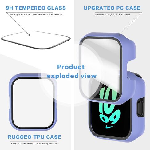 Suoman 4-Pack for SyncUp Kids Screen Protector Case، 2.5D 9H صلابة الزجاج المقسى مجموعة واقي الشاشة لساعة الأطفال Syncup - أسود + أزرق + شفاف + أخضر فلورسنت in Kuwait