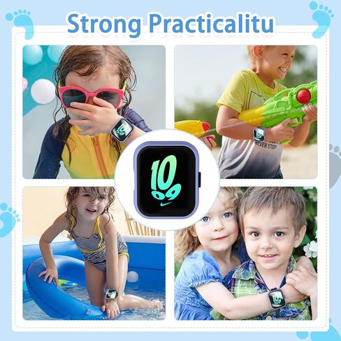Suoman 4-Pack for SyncUp Kids Screen Protector Case، 2.5D 9H صلابة الزجاج المقسى مجموعة واقي الشاشة لساعة الأطفال Syncup - أسود + أزرق + شفاف + أخضر فلورسنت in Kuwait