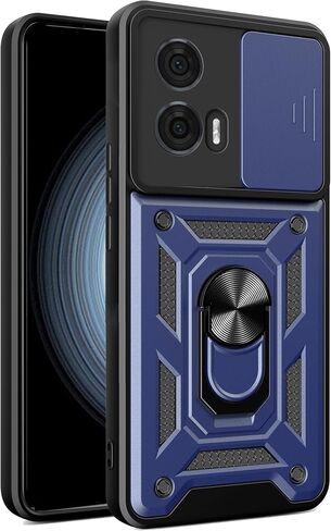 Ysnzaq Armor Case for Motorola Edge 50 Fusion (Not Edge 50), Military Grade Durable Shockproof Protective Phone Case with Kickstand for Motorola Edge 50 Fusion SJ Black in Saudi Arabia