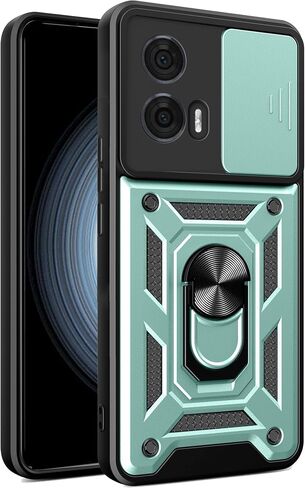 Ysnzaq Armor Case for Motorola Edge 50 Fusion (Not Edge 50), Military Grade Durable Shockproof Protective Phone Case with Kickstand for Motorola Edge 50 Fusion SJ Black in Saudi Arabia