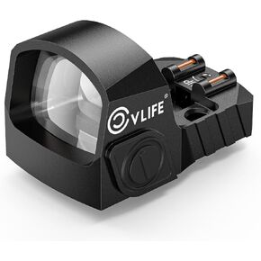 CVLIFE WolfCovert Motion Awake Red Dot Sight,(Compatible with RMS/RMSC) 2MOA Red Dot Open Reflex Sight Compact Shockproof IPX6 Waterproof, with Adapter Plate for MOS & 21mm Picatinny Base