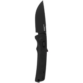 SOG Flash AT Daily Carry Ambidextrous Straight Pocket Folding Knives, Ergonomic Handle & Deep-Carry Clip, D2 Steel Blade