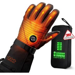 Heated Gloves for Men Women, Rechargeable Battery Electric Heating Gloves, 8H Lasting Warmth Winter Gloves with Palm2Tip Technology, Perfect for Skiing Snowboarding Motorcycle Cycling…