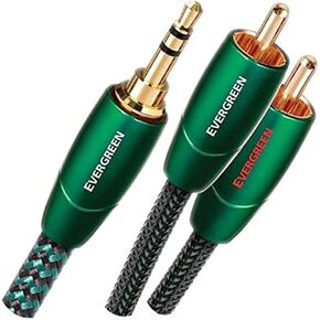 AudioQuest Evergreen, 3.5-millimeter Male to RCA Male Cable, 0.6-meter/1.97 Feet
