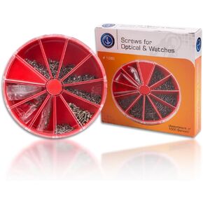 1000 قطعة/المجموعة/مجموعة مسامير مشقوقة مسامير ساعة براغي بصرية مجموعة مسامير مسطحة متقاطعة مع صندوق تخزين in Kuwait