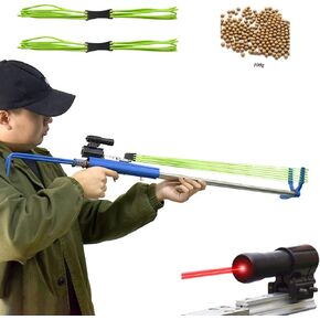 Piaoyu Slingshot Rifle Blue Classic Edition Portable Slingshot for Adults Hunting Shooting Slingshot Catapult Powerful Stainless Steel Sling Shot Outdoor Double Safety Device