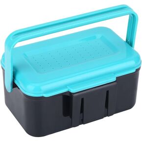 Fishing Bait Box, Worm Earthworm Lure Storage Case with Clip Plastic Portable Durability Hook Container Fishing Accessory
