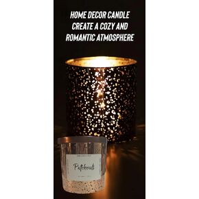 Patchouli Home Scented Candle - Long Lasting Soy Candle with Natural Gemstones - Aromatherapy Candle for Men - Housewarming Gift
