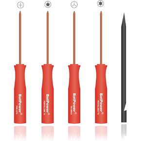 BatPower 5pcs MacBook Repair Tool Kit Precision P5 Pentalobe Screwdriver T5 Torx Tri Wing Phillips Screwdriver with S2 Steel for MacBook Pro Air with Retina Display & Razer HP Dell Laptop Screwdriver