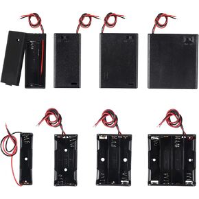 8PCS AA and AAA Battery Holders Kits,1 Slot 2 Slots 3 Slots 4 Slots AA 1.5V Battery Holder(with Switch and Cover) and 1 Slot 2 Slots 3 Slots 4 Slots AAA Battery Holder(4pcs AA +4pcs AAA)