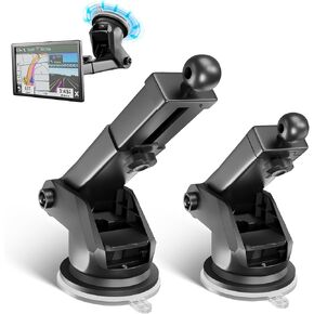 EWAY 2PCs for Garmin GPS Mount w/Telescopic Extension Arm, Replacement Dash Ball Mount Holder Dashboard Windshield Windscreen for Garmin Nuvi RV Dezl Drive Drivesmart Zumo Driveassist DriveLuxe