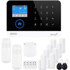 Burglar Alarm System for Home, DIY 4G WiFi Wireless Security Alarm Kit with GSM and Free APP