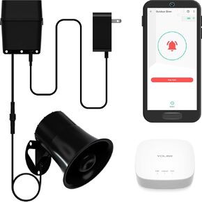 Outdoor Alarm Controller 2, Siren/Alarm/Relay Controller, 12VDC Out, 12VDC in, 130dB Siren with 12VDC on, 110dB Siren with Battery only, YoLink Hub Required for Full-Functionality!