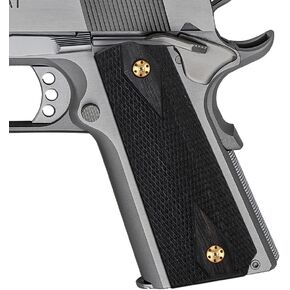 Cool Hand 1911 Wood Grips, Gun Grips Gold Screws Included, Full Size (Government/Commander), Checker Diamond Cut or w/Patriotic US Logo or Honey Comb Texture, Ambi Safety Cut