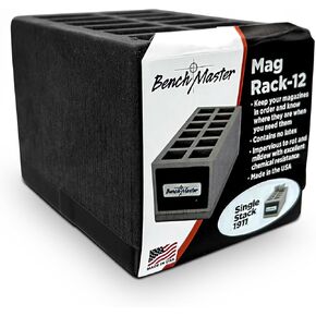 Benchmaster - Weapon Rack - Single Stack 1911 Magazine Rack - 12 Unit - Gun Safe Storage Accessories - Pistol Mag Storage
