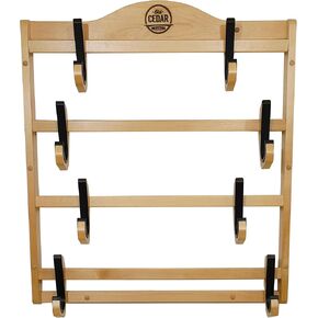 Old Cedar Outfitters Hardwood Wall-Mounted Gun Rack; Adjustable for Long Guns and Long Pistols