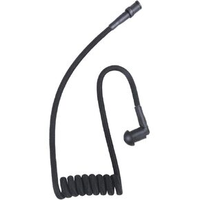 Braided Acoustic Coil Tube Knitted Nylone Moisture Resistant Radio Earpiece Replacement with Bright Color (Black)