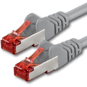 10x 0.82 FT - CAT.6 SFTP Ethernet Cable LAN Patch Cat 6 Internet Rj45 Plug 1Gbit/s (0.25 Meter) Red