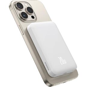 Baseus for Magsafe Battery Pack, 6000mAh Wireless Portable Charger, 20W USB-C Fast Charging Power Bank, Compatible with iPhone 15/15 Plus/15 Pro/15 Pro Max, iPhone 14/13/12, 2024 Upgrade