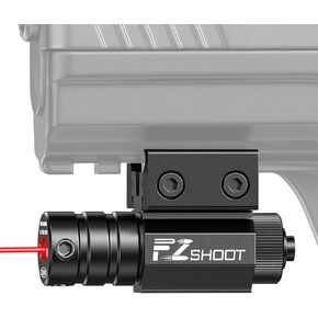 EZshoot Compact Tactical Red Laser Sights with Picatinny Rail Mount for 11mm/21mm Rail-Easy Dual-Purpose