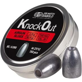 JSB Knockout Slugs .30 Cal, 50.15gr, Hollowpoint, 150ct