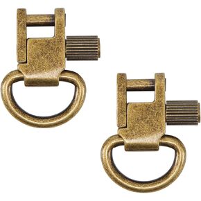 Sling Swivel Mounts, Metal Heavy Duty Sling Attachment Clip with D-Ring