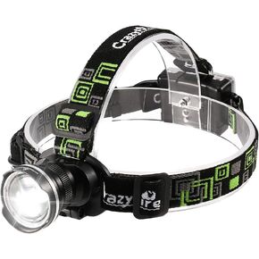 LED Headlamp, Super Bright Headlamp Headlight Flashlight, 3 Modes Zoomable Headlamps for Runing,Hiking,Camping,Fishing,Hunting(Black)