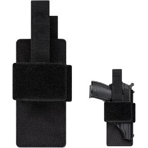 Pistol Holster for Concealed Carry, CCW Universal Holster for Gun Storage, Hook&Loop Handgun Holster for Men and Women, Ambidextrous
