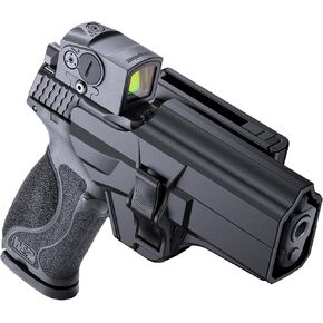 OWB Holster for S&W M&P 9mm/.40 Full Size, Custom Molded Outside Waistband Paddle Belt Holster Also Fits for Smith and Wesson MP 2.0 Compact 9MM/.40, OWB Carry with Rapid Release Button, Right-Handed