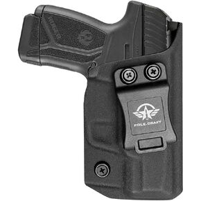 POLE.CRAFT Ruger Max-9 Holster IWB Kydex for Ruger Max-9 Barrel 3.20'' Gun Pocket Pouch - Inside Waistband Concealed Carry - Adj. Cant Retention - Cover Mag-Button - No Wear - No Jitter