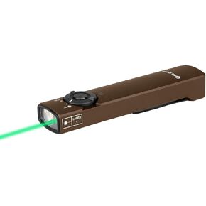 OLIGHT Arkfeld Flat Flashlight 1000 Lumens Dual Light Source EDC Lights with Green Beam and White LED Combo, with Rechargeable Built-in Battery for Outdoors, Emergency, Work (Black Cool White)