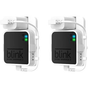 Outlet Wall Mount for Blink Sync Module 2, Mount Bracket Holder for Bink Ourdoor Indoor Camera Security with No Messy Easy to Move (White 2 Pack)