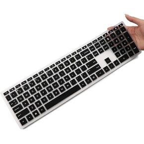 غطاء لوحة المفاتيح لجهاز HP Pavilion 27 بوصة الكل في واحد لسطح المكتب xa0055ng/xa0050/xa0080/xa0014/0370Nd/0010Na/0076Hk، مجموعة لوحة المفاتيح اللاسلكية HP Pavilion 800، HP Pavilion 23.8 24 بوصة - أسود in Kuwait
