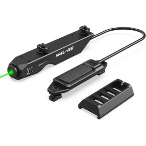 Votatu Green Laser with Pressure Switch Compatible with M-Lok Rail, Low-Profile Tactical Rifle Laser Sight, Strobe Function and Magnetic Rechargeable