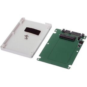 Cablecc 1.8 Micro SATA 16pin SSD to 2.5 SATA 22pin 7+15 Hard Disk case Enclosure White 7mm Height