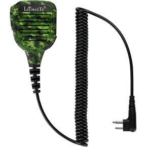 Two Way Radio Speaker Microphone Compatible with Motorola CP200,GP300,CLS1110,CLS1410 Waterproof IP56 Walkie Talkie with PTT and 3.5mm Jack-Camouflage Green