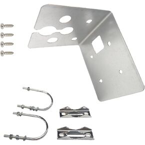 Maswell L Bracket Antenna Mount for Home Outdoor Antennas, Thickened and Stronger Antenna Mount with U-Bolts, Mounting Screws Suitable for Pole Mounting and Wall Mounting