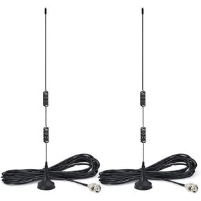 Bingfu 20-1300MHz Police Scanner Antenna Radio Scanner Magnetic Base Antenna HF VHF UHF Ham Radio BNC Male Antenna (2-Pack) Compatible with Uniden Bearcat Whistler Radio Shack Police Radio Scanner