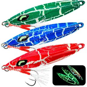 Fishing Jigs Vertical Saltwater Jigs Vertical Jigging Spoon Fishing Tuna Lures Boat Fishing Artificial Lures for Tuna, Grouper, Dogtooth, Snapper, Bass, Salmon/60g, 80g,120g