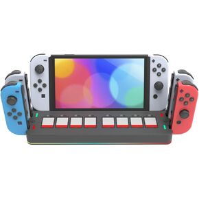 Switch TV Docking Station with Joycon Charger, Replacement for Nintendo Switch TV Dock with 4K HDMI, Switch Base with Switch Controller Charger & Games Organizer Station and Mood Light Flash in Saudi Arabia