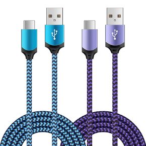 2Packs 6Ft USB Type C Cable Fast Charging Cord Phone Charger for LG Stylo 4 5 6, LG G5 G6 G7 G8 G8X V20 V30 V40 V50 ThinQ, LG Velvet 5G, Wing 5G, LG K51 K52 K61 K62 K71 K92