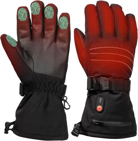 Heated Gloves, Heated Gloves for Men Rechargeable 7.4V 3200MAh Battery Heated Gloves for Women, Touchscreen Mens Heated Gloves Lasts 6Hrs & 3Gears, Womens Heated Gloves for Winter Work & Ski Gloves in Saudi Arabia