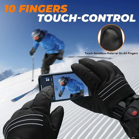 Heated Gloves, Heated Gloves for Men Rechargeable 7.4V 3200MAh Battery Heated Gloves for Women, Touchscreen Mens Heated Gloves Lasts 6Hrs & 3Gears, Womens Heated Gloves for Winter Work & Ski Gloves in Saudi Arabia