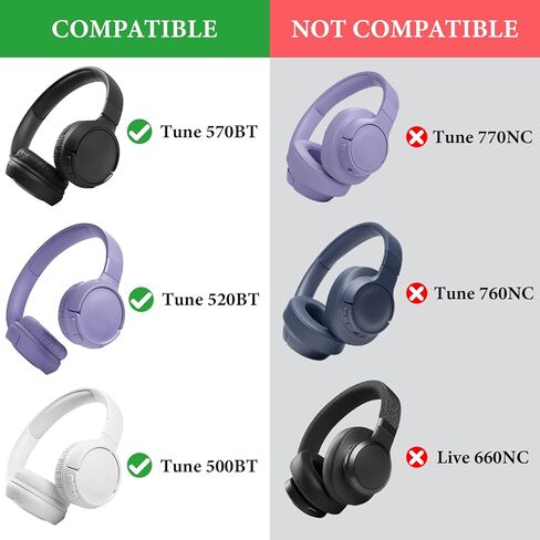 حافظة سماعات الرأس Geekria Shield متوافقة مع JBL Tune 510BT، Tune 660NC، Tune 560BT، Tune 500BT، Live 460NC، Jr 310BT، حقيبة حمل بديلة ذات هيكل صلب مع تخزين الكابل (أحمر) in Kuwait