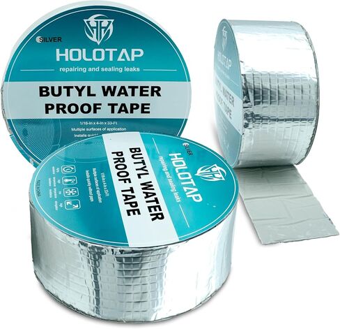 Holotap 1Pcs Waterproof Aluminum Butyl Tape (2in x 33ft), Rv Tape Sealant Waterproof,Waterproof Tape for leaks,Butyl Sealant Tape,Multi-Use Repair for RV, Roof, Leaks, Seals,and More in Kuwait
