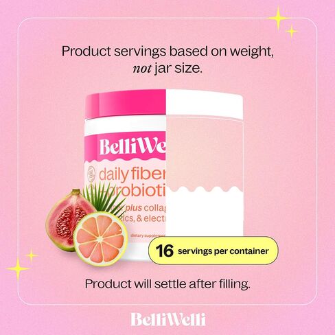 Daily Fiber Supplement Powder with Collagen, Probiotics & Electrolytes | Supports Digestive Health, Gut Balance & Debloating | Watermelon | 16 Servings in Kuwait