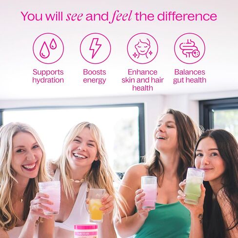 Daily Fiber Supplement Powder with Collagen, Probiotics & Electrolytes | Supports Digestive Health, Gut Balance & Debloating | Watermelon | 16 Servings in Kuwait